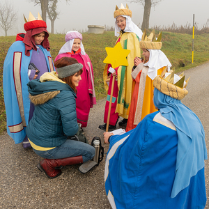 Die Sternsinger*innen waren in der Pfarre Kirchdorf an der Krems unterwegs
