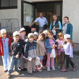 Kindergarten besucht Bäckerei