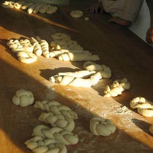 Kindergarten besucht Bäckerei
